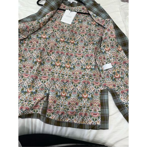 NWT  Buru Womens Sage Plaid Open Front Vest Size XS - Picture 10 of 10